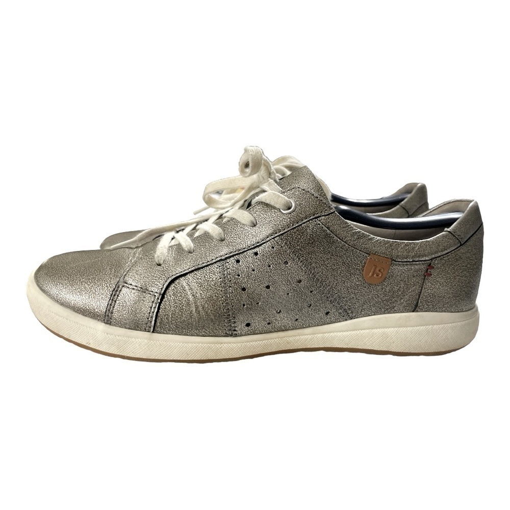 Josef Seibel metallic silver sneakers orthopedic liners comfort shoes size 40